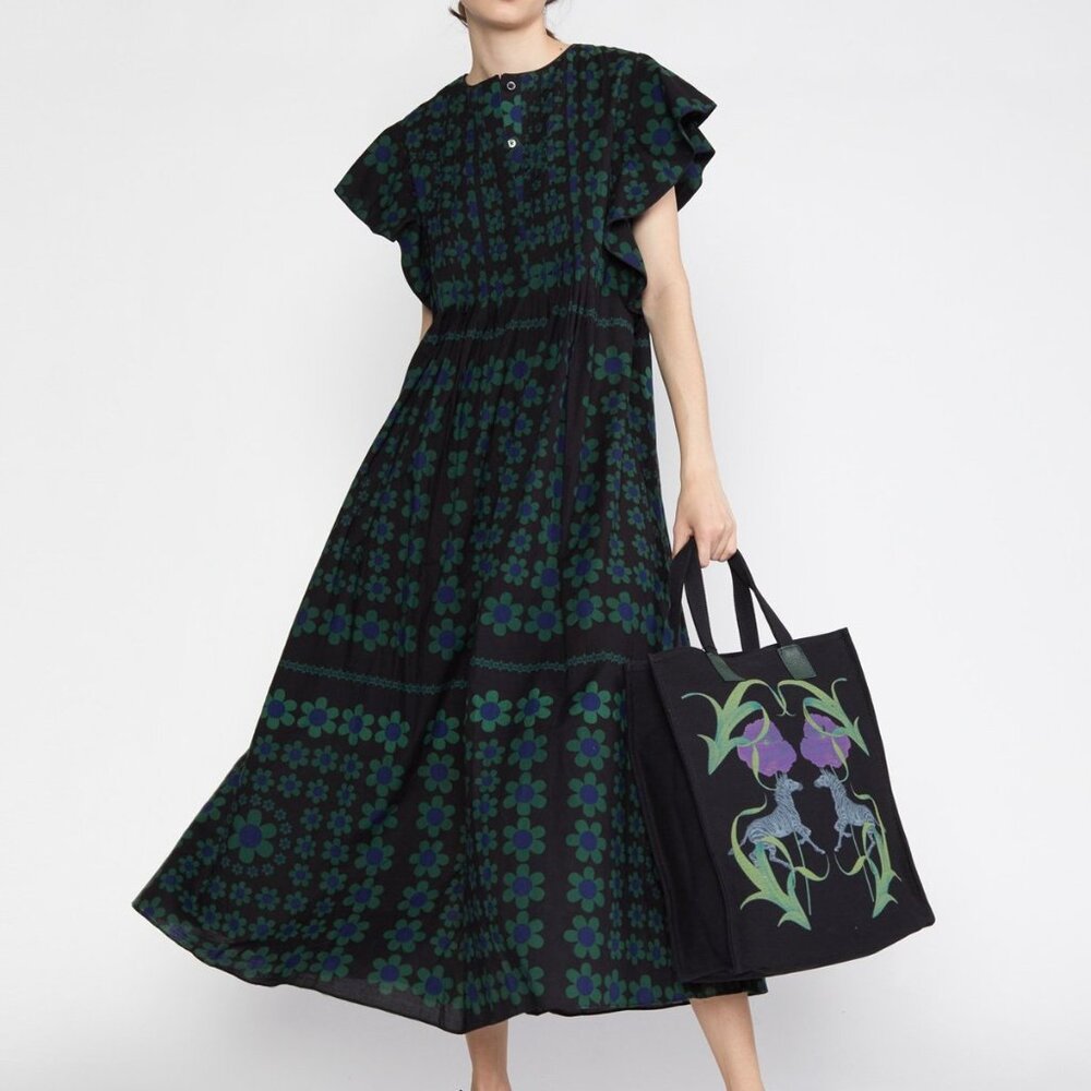 [Sold] Cynthia Rowley Nairobi Kaftan - Daisy Black Multi